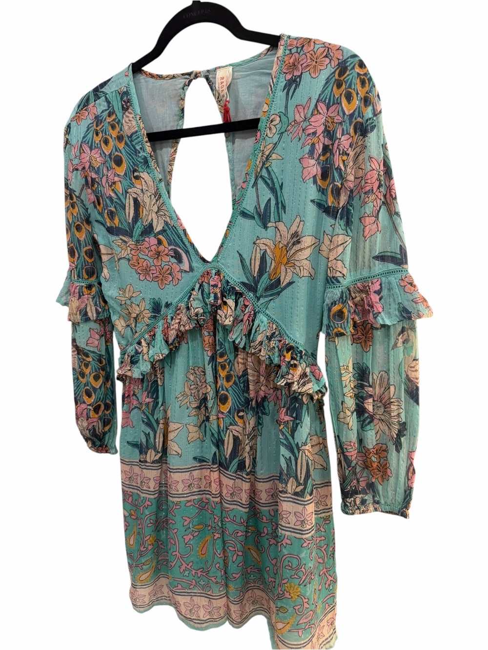 Anthropologie RAGA Botanic Enchantment Mini Boho Dress Size XS - Picture 5 of 8